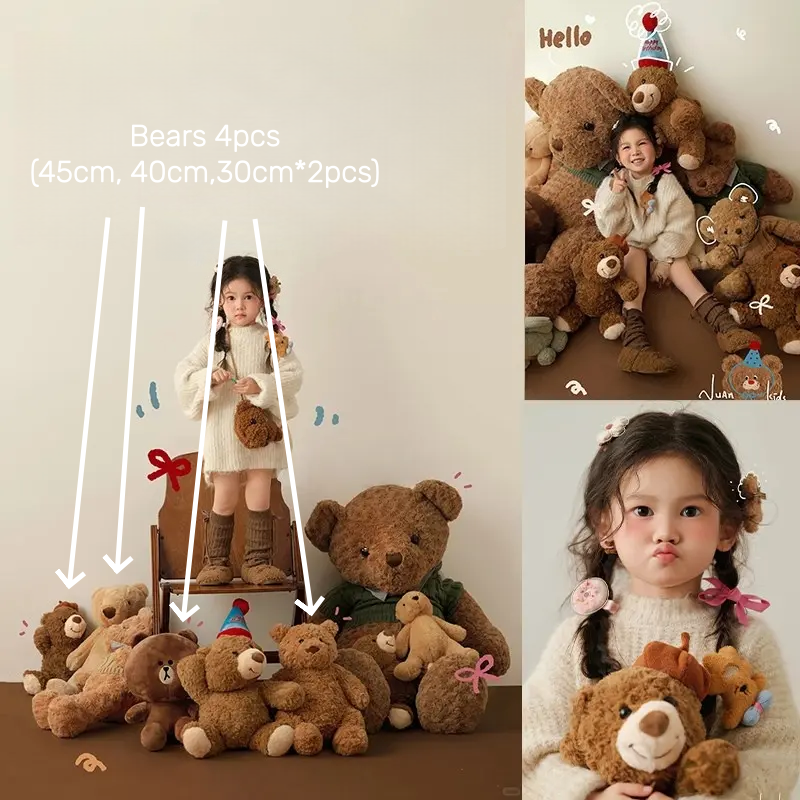Bears 4pcs(45cm, 40cm,30cm*2pcs)